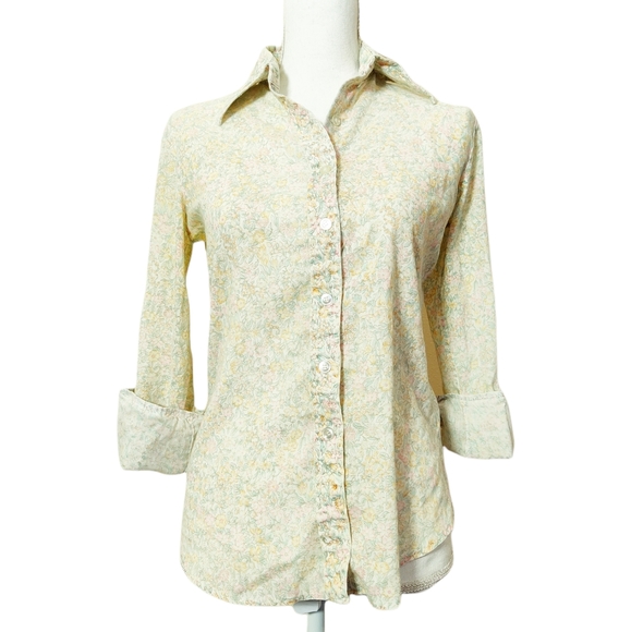 Vintage 70's Gap Floral Button Down Shirt - Picture 7 of 8